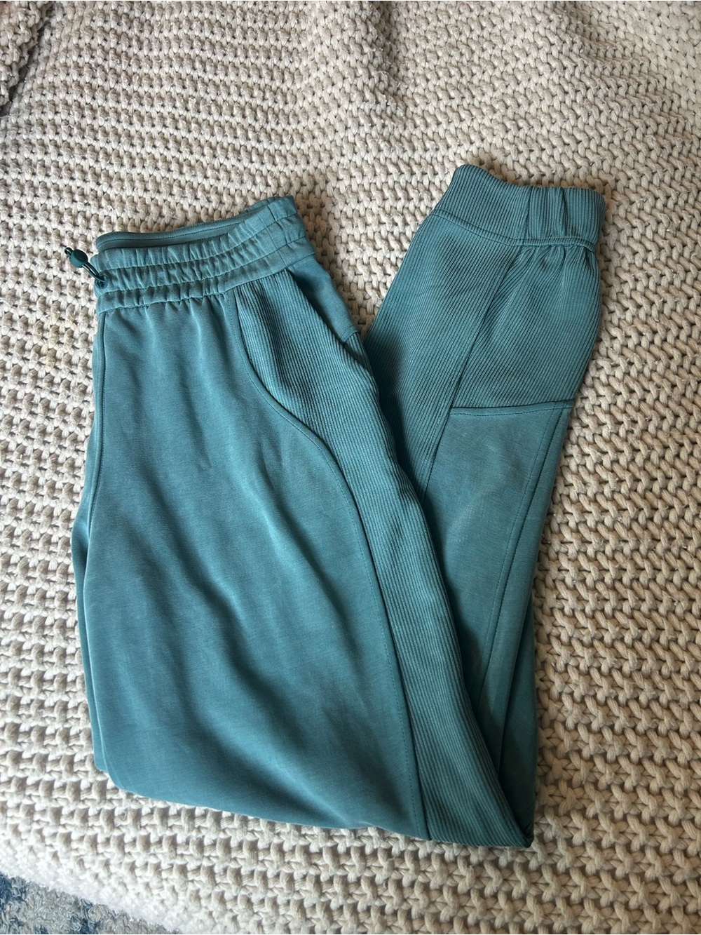 lululemon athletica Teal Rib-Panel Joggers